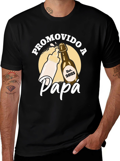 Promovido a Papa T-Shirt - New Dad Est. 2025