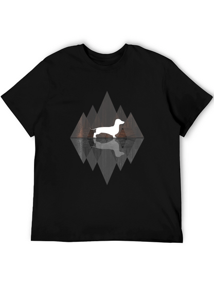 Dachshund Silhouette Graphic Tee