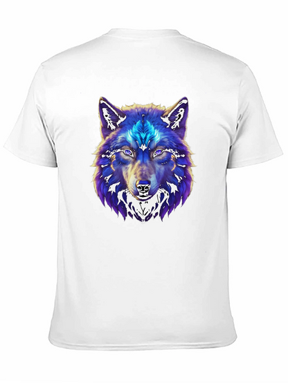 Wolf Graphic Print Black T-Shirt