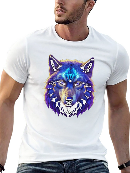 Wolf Graphic Print Black T-Shirt