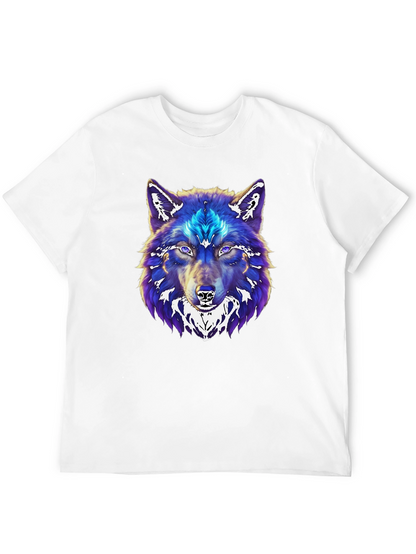 Wolf Graphic Print Black T-Shirt
