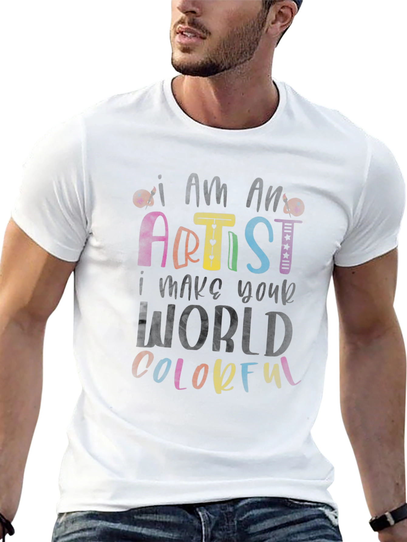Colorful Artist Graphic T-Shirt