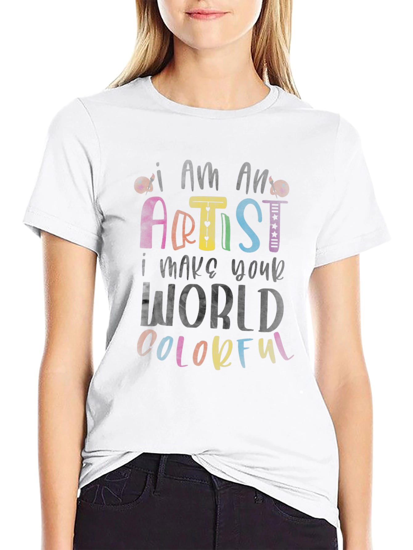 Colorful Artist Graphic T-Shirt
