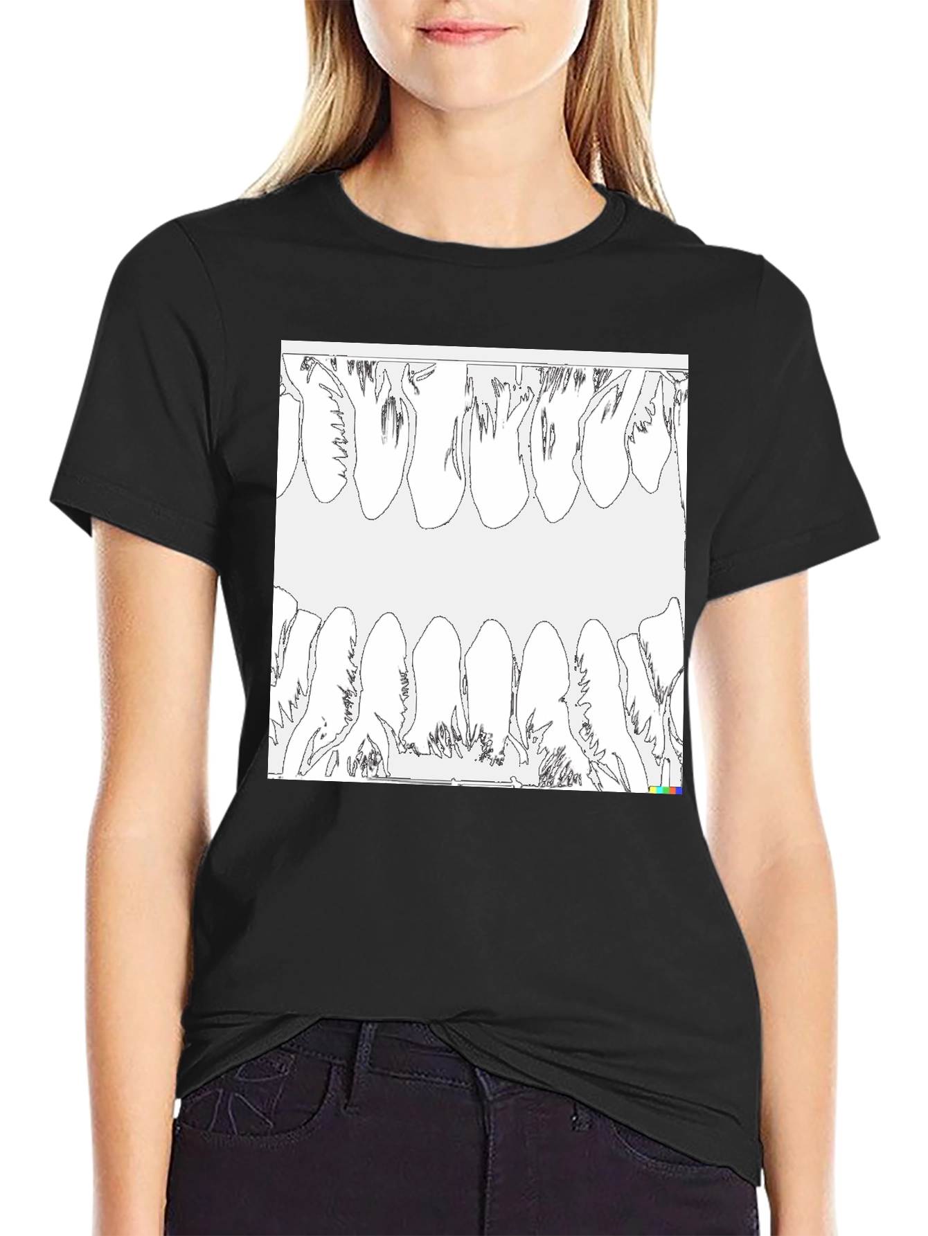Unique Teeth Graphic T-Shirt