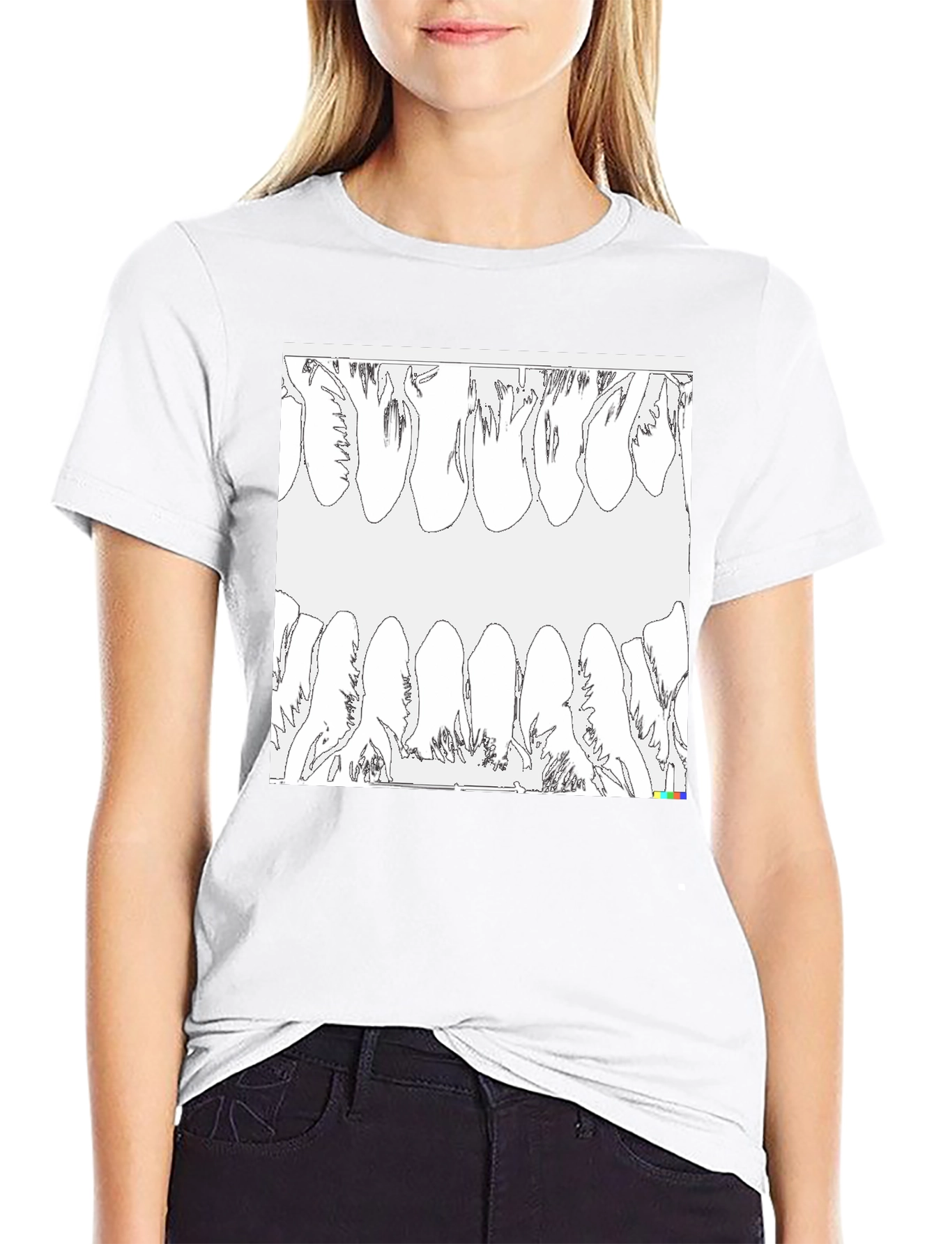 Unique Teeth Graphic T-Shirt