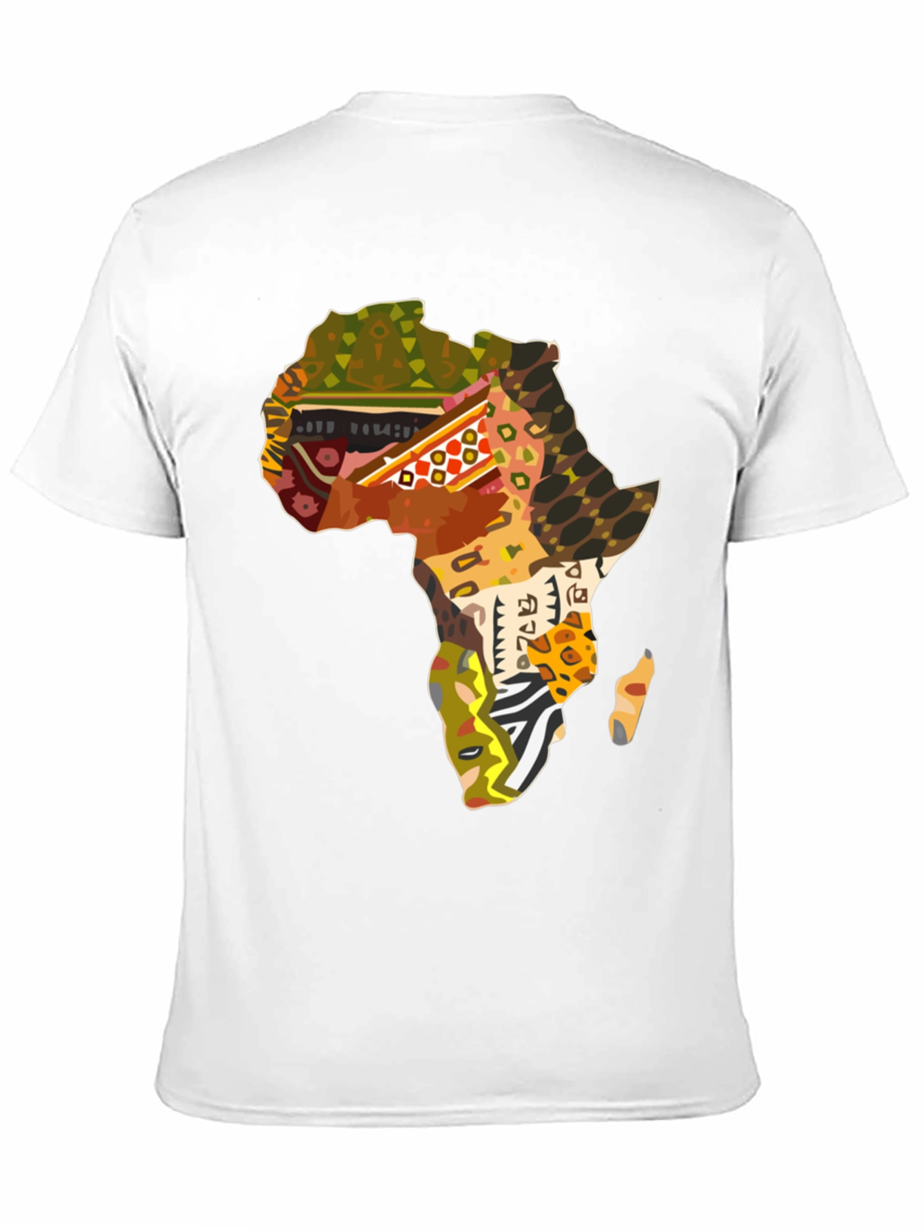 Africa Map Print Black T-Shirt