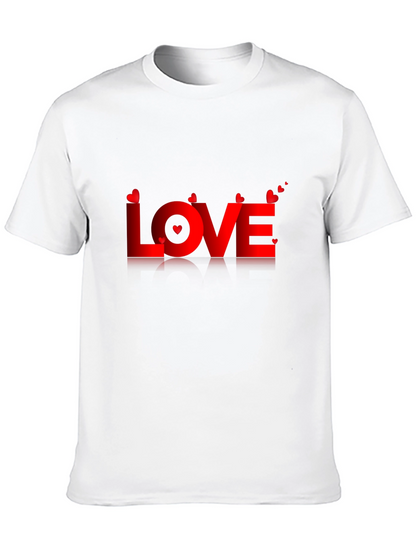 Love Valentines Day Graphic Tee - Mens Black T-Shirt