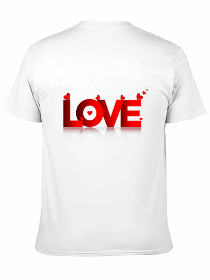 Love Valentines Day Graphic Tee - Mens Black T-Shirt