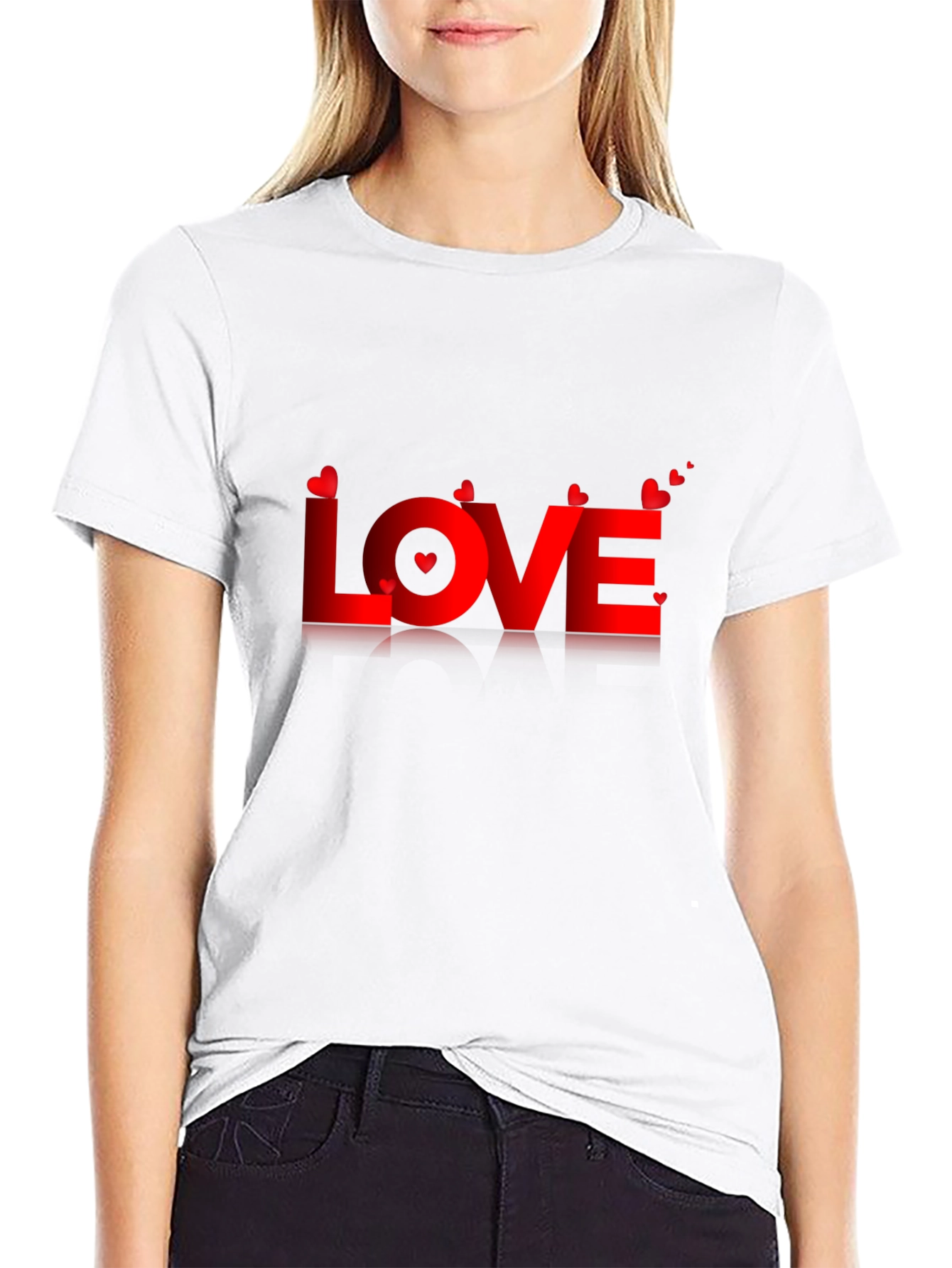 Love Valentines Day Graphic Tee - Mens Black T-Shirt