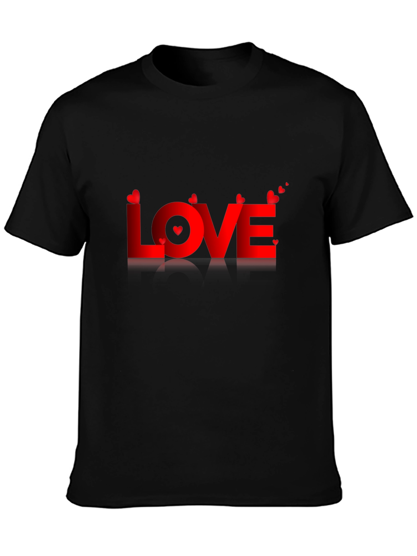 Love Valentines Day Graphic Tee - Mens Black T-Shirt