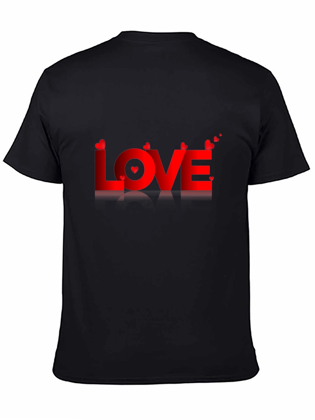 Love Valentines Day Graphic Tee - Mens Black T-Shirt