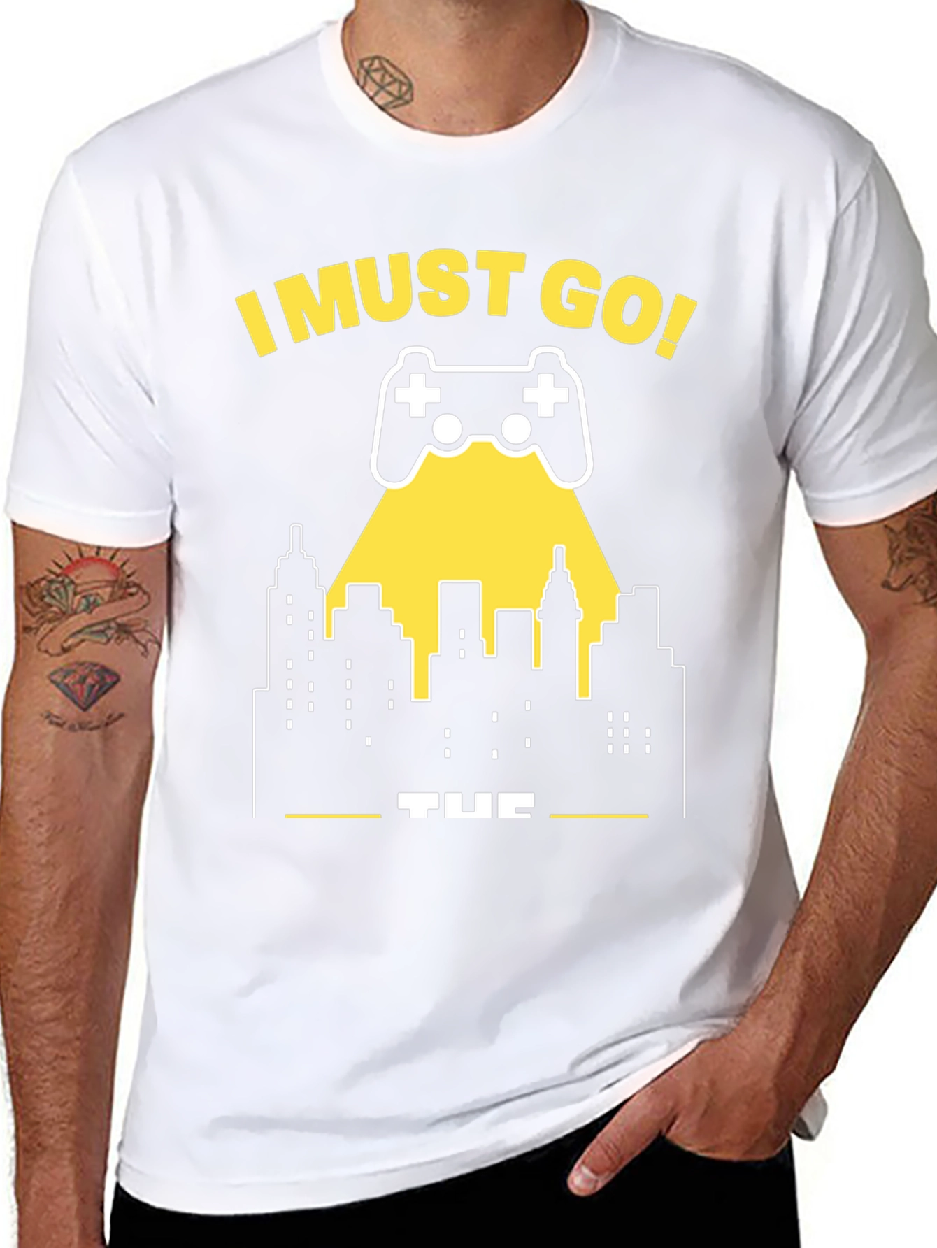 I Must Go Gaming T-Shirt - Gamer City Design