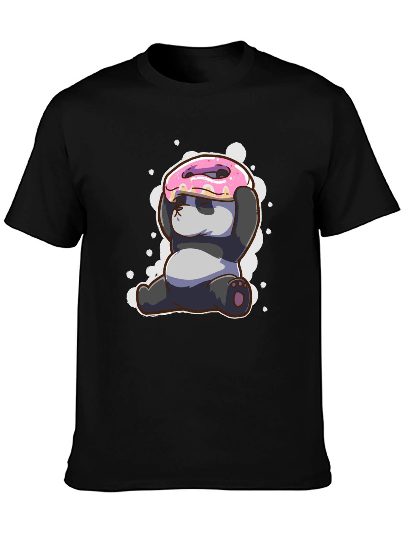 Funny Panda Donut T-Shirt - Cute Cartoon Tee