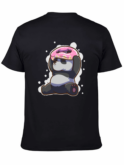Funny Panda Donut T-Shirt - Cute Cartoon Tee