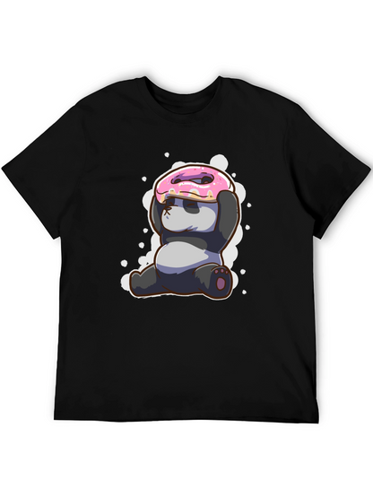 Funny Panda Donut T-Shirt - Cute Cartoon Tee