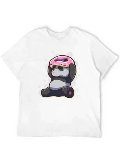 Funny Panda Donut T-Shirt - Cute Cartoon Tee