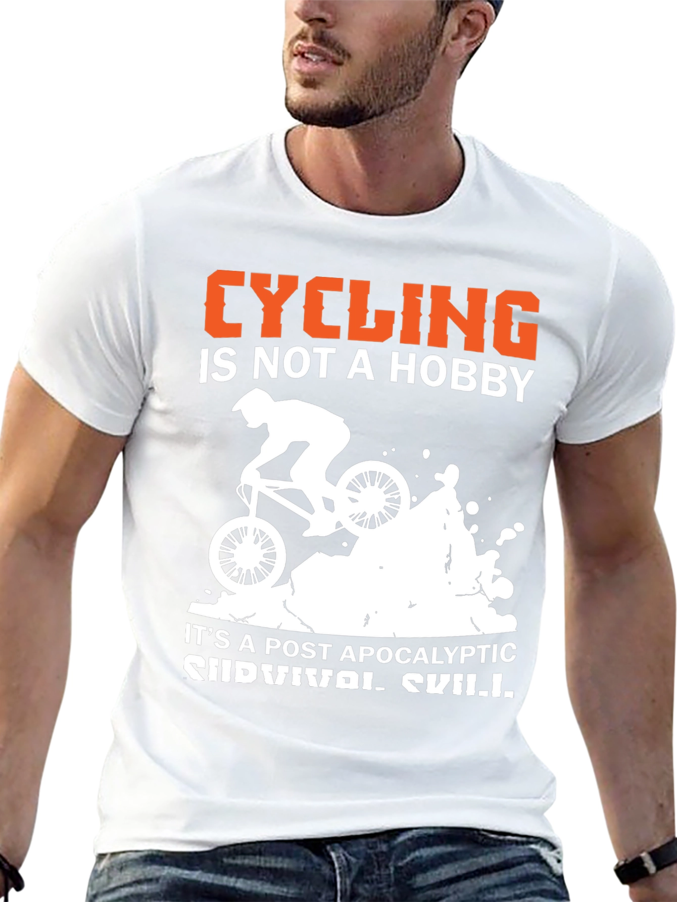 Cycling is Survival Skill Graphic Tee