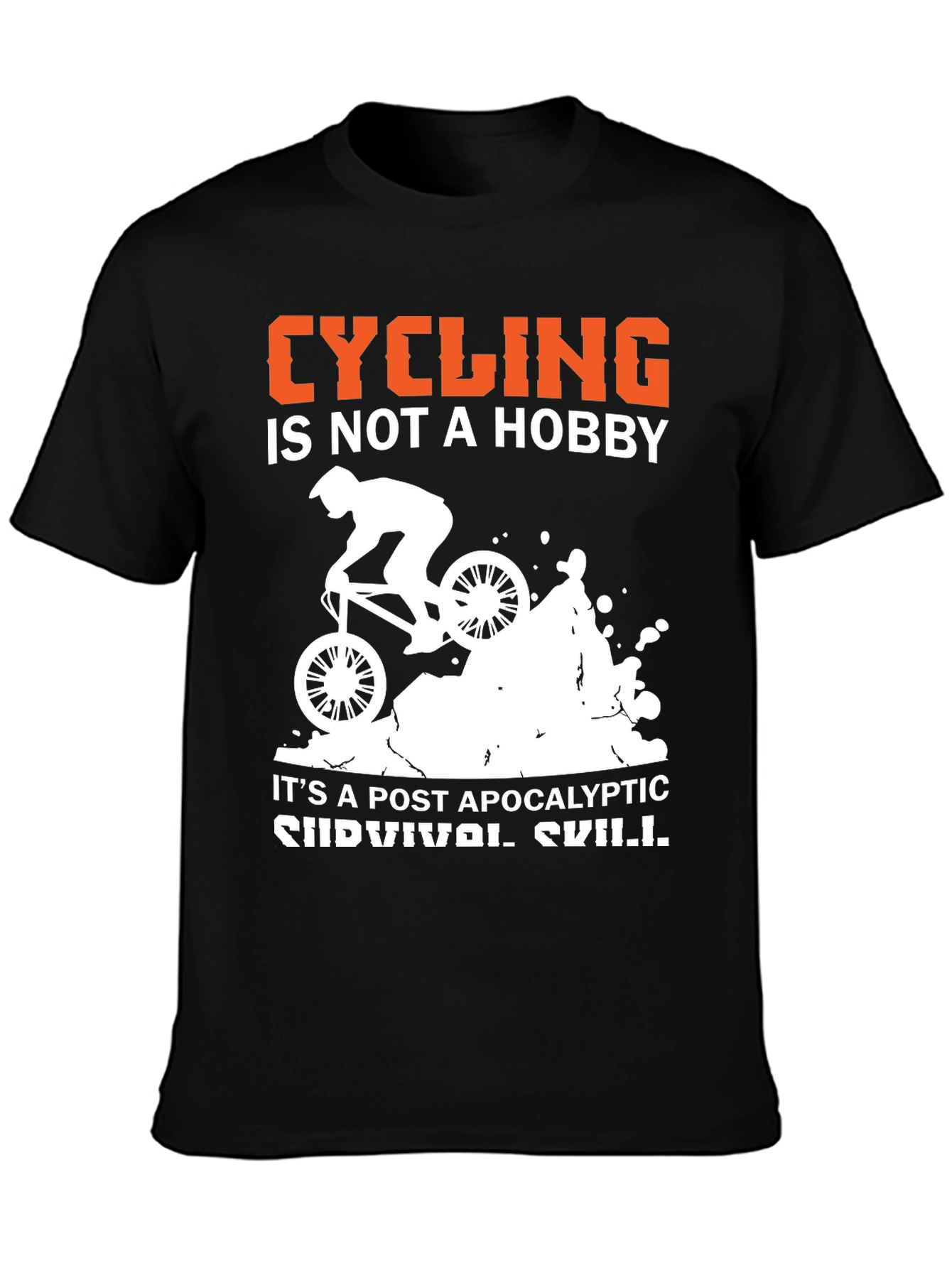 Cycling is Survival Skill Graphic Tee