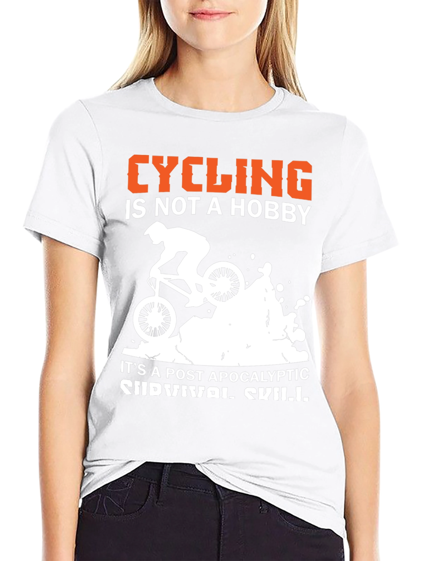 Cycling is Survival Skill Graphic Tee