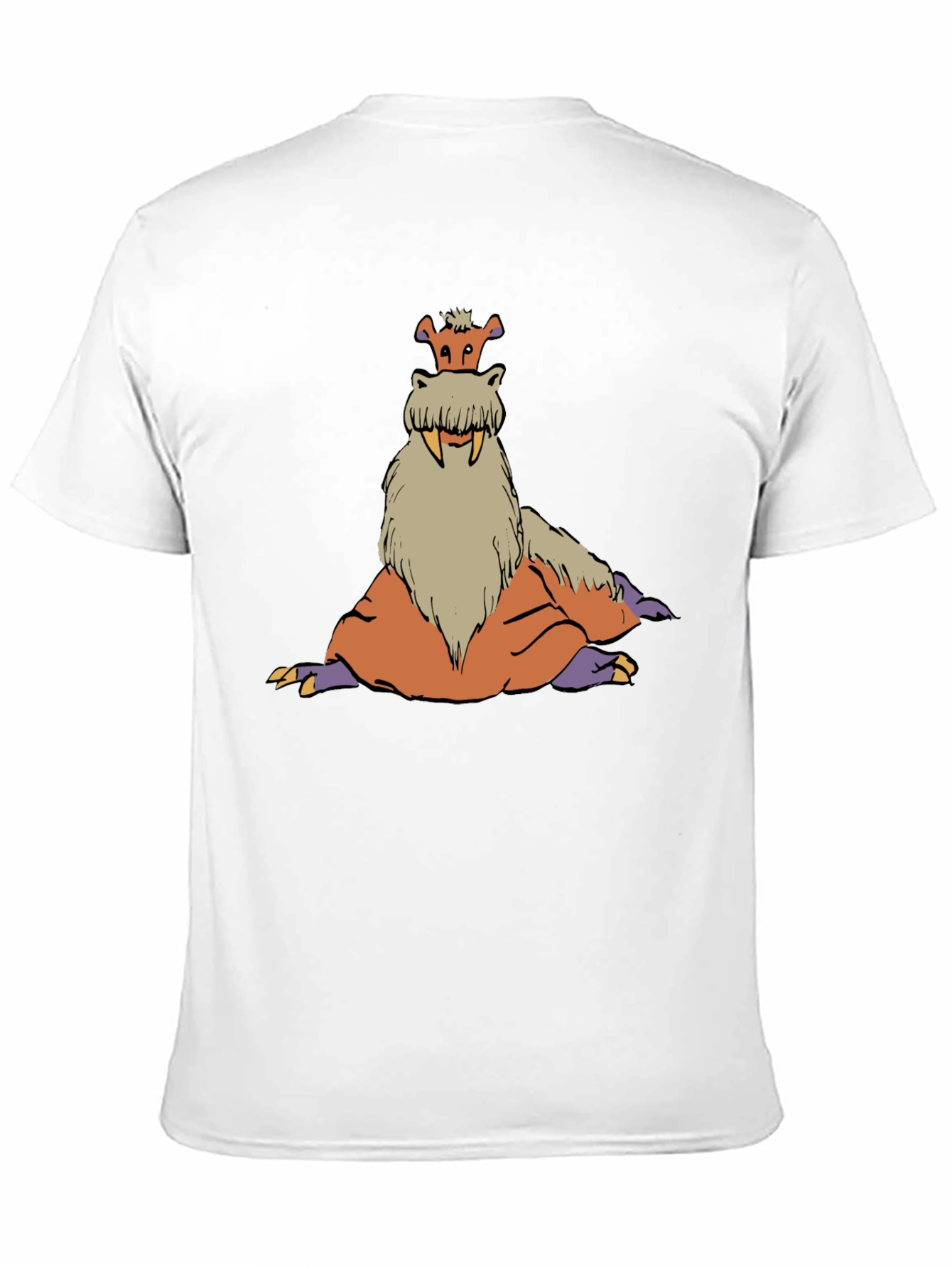 Tusked Beast Graphic Tee - Black Cotton T-Shirt