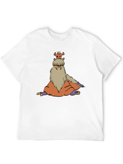 Tusked Beast Graphic Tee - Black Cotton T-Shirt