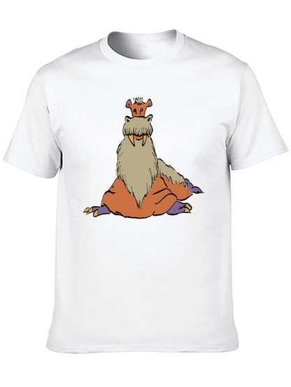 Tusked Beast Graphic Tee - Black Cotton T-Shirt