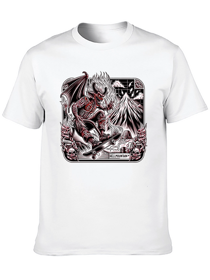 Hellmountain T-Shirt Devil Skateboarding Design