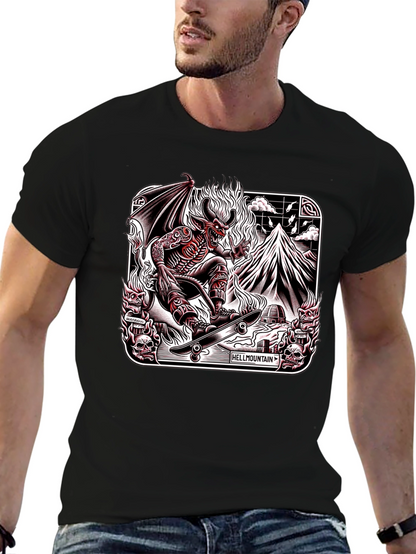 Hellmountain T-Shirt Devil Skateboarding Design