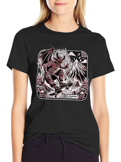 Hellmountain T-Shirt Devil Skateboarding Design