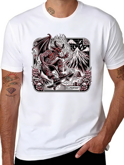 Hellmountain T-Shirt Devil Skateboarding Design