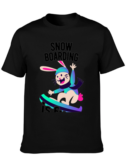 Snowboarding Bunny T-Shirt - Fun Winter Sports Tee