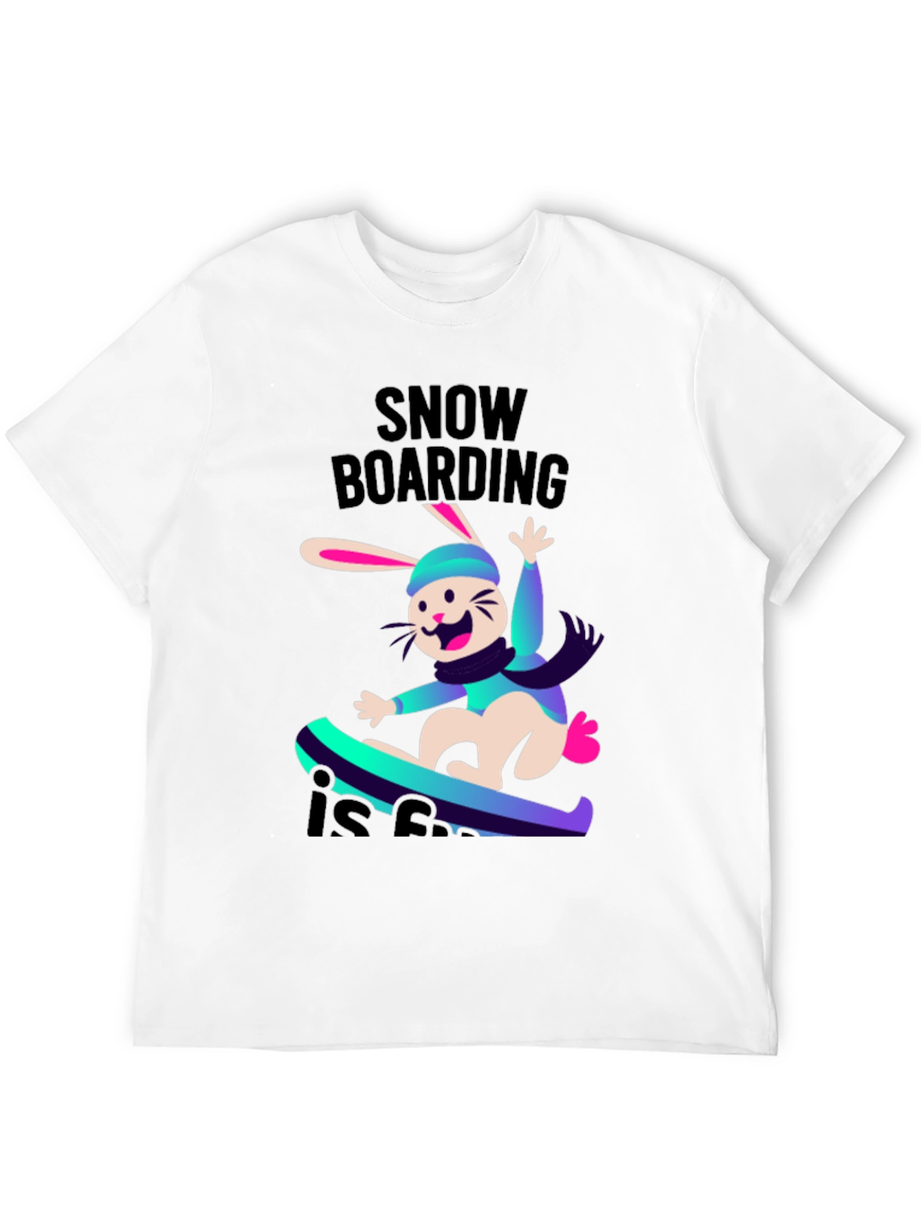 Snowboarding Bunny T-Shirt - Fun Winter Sports Tee