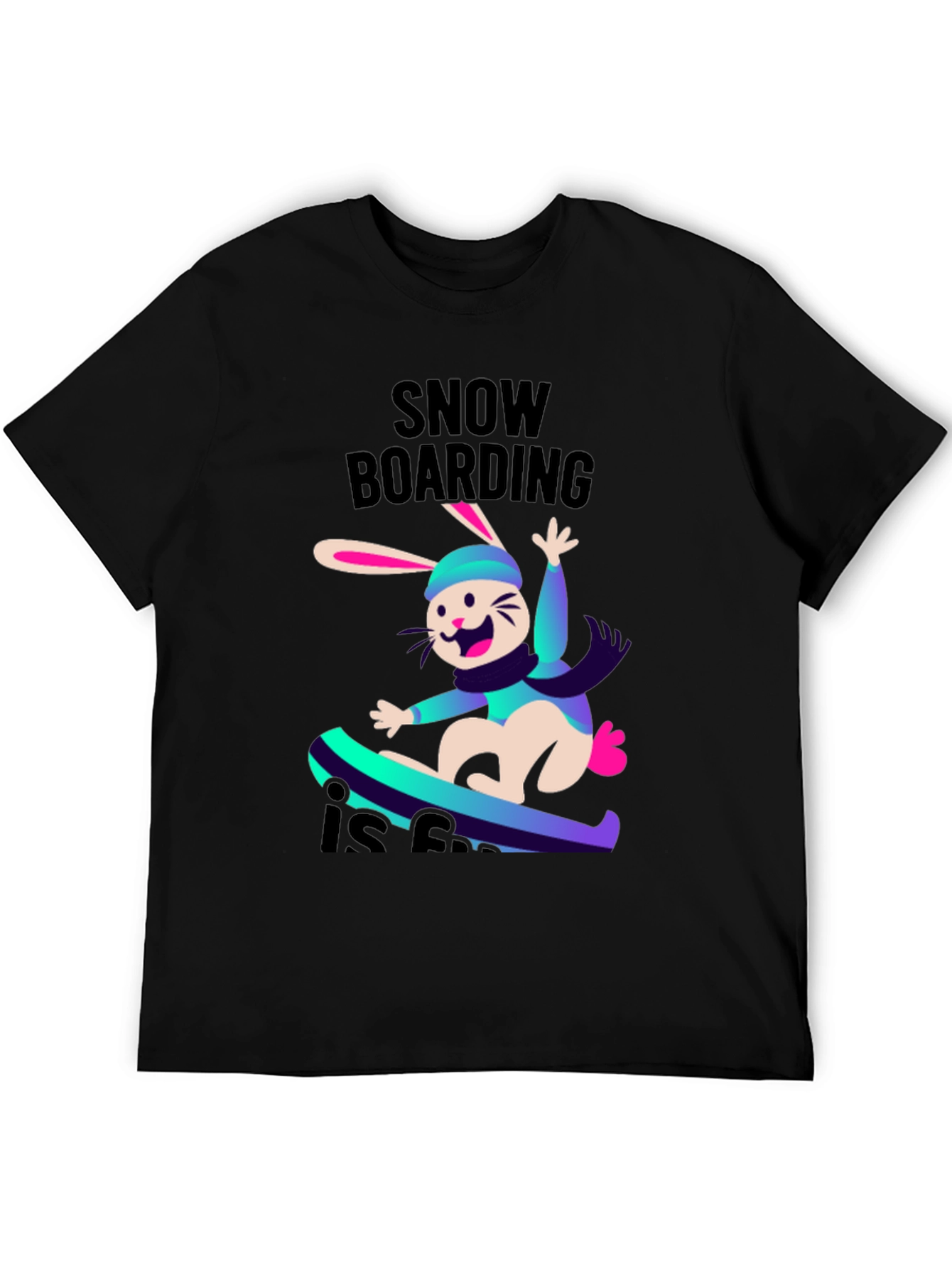 Snowboarding Bunny T-Shirt - Fun Winter Sports Tee
