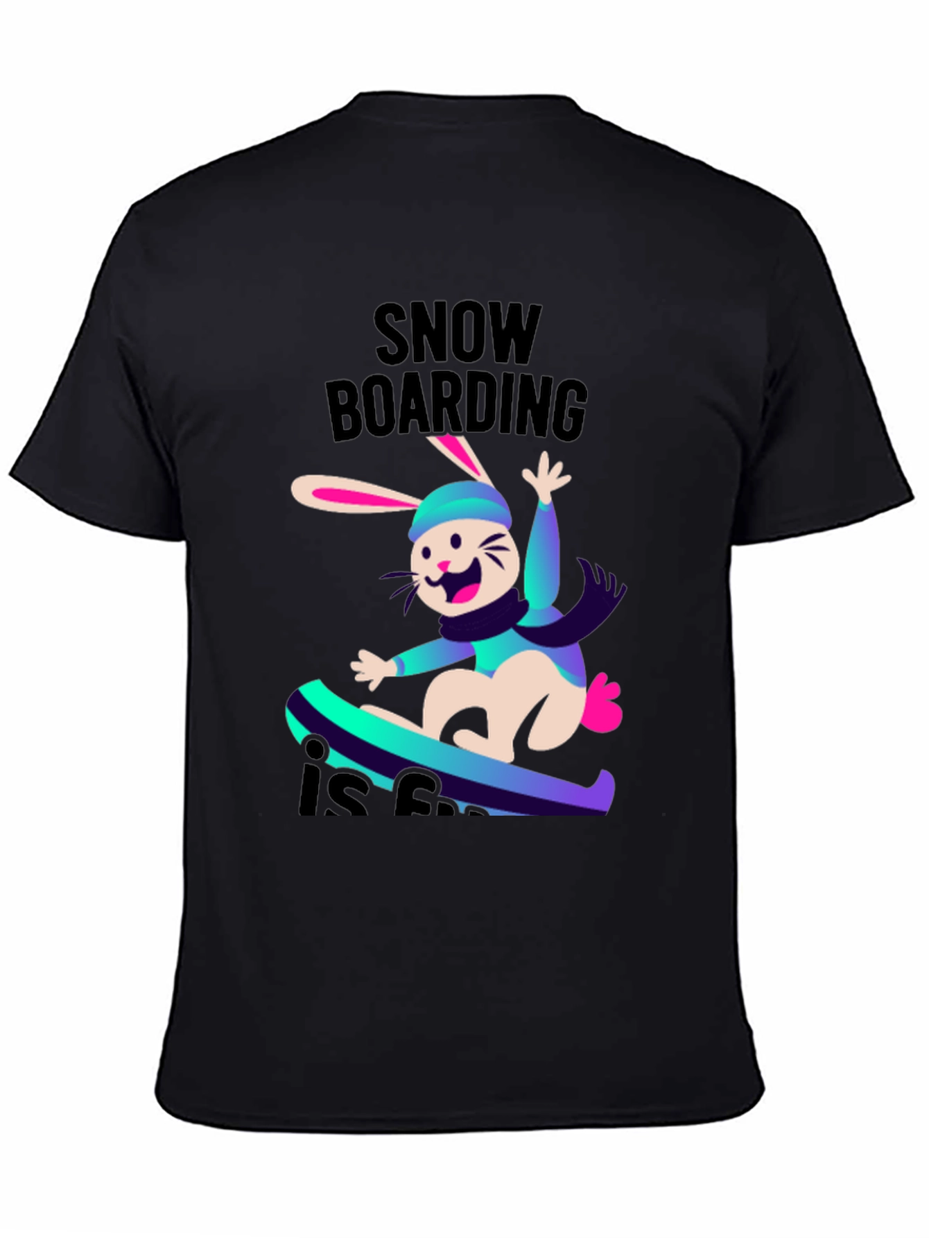 Snowboarding Bunny T-Shirt - Fun Winter Sports Tee