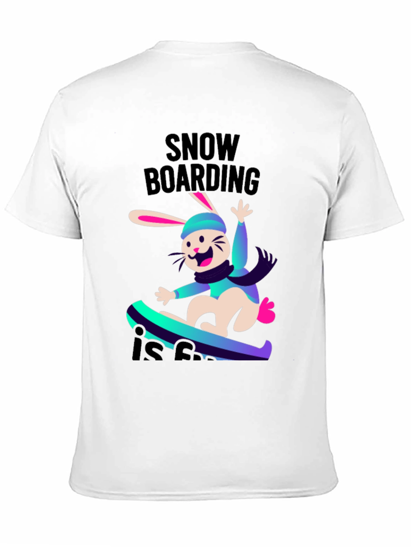 Snowboarding Bunny T-Shirt - Fun Winter Sports Tee
