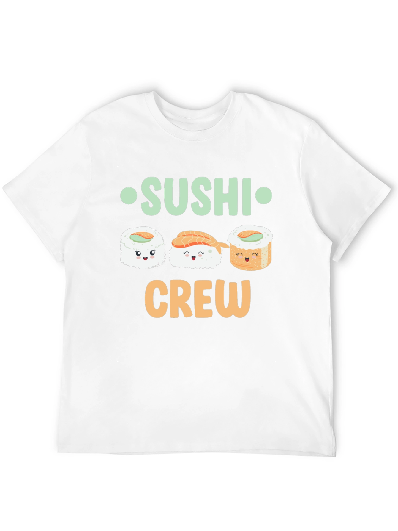 Sushi Crew Cute Graphic Tee - Unisex Black T-Shirt