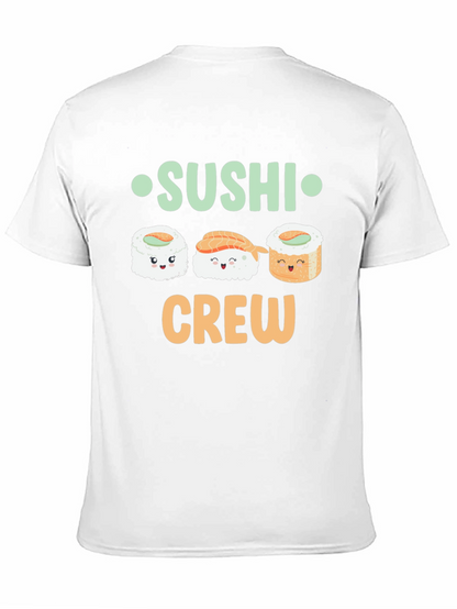 Sushi Crew Cute Graphic Tee - Unisex Black T-Shirt