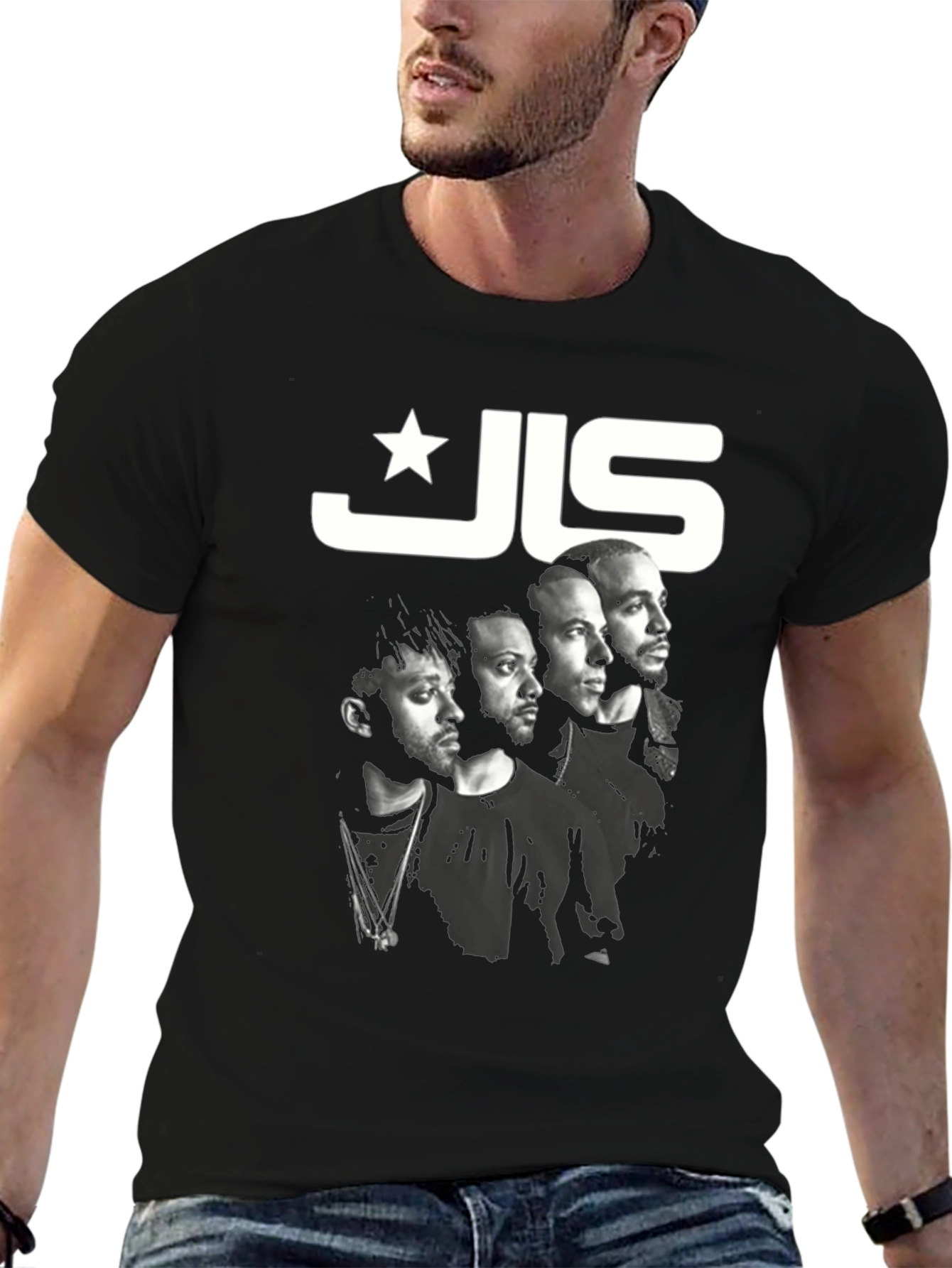 JLS T-Shirt Black Band Tee