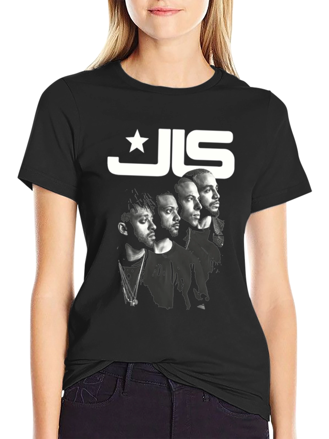 JLS T-Shirt Black Band Tee