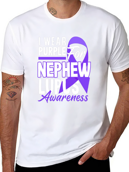 Purple Ribbon Lupus Awareness Graphic T-Shirt