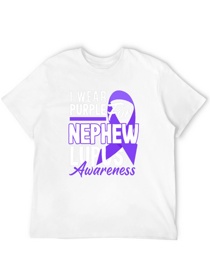 Purple Ribbon Lupus Awareness Graphic T-Shirt