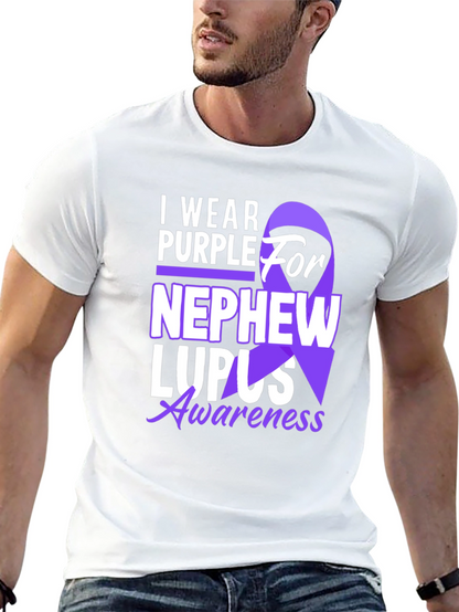 Purple Ribbon Lupus Awareness Graphic T-Shirt