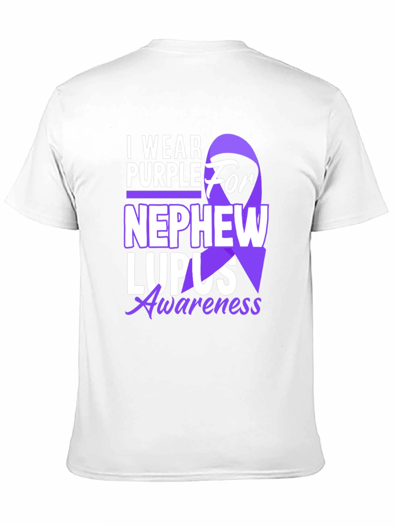 Purple Ribbon Lupus Awareness Graphic T-Shirt