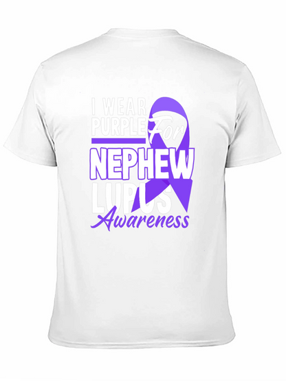 Purple Ribbon Lupus Awareness Graphic T-Shirt