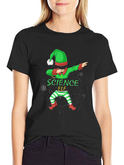 Science Elf Dabbing Christmas T-Shirt