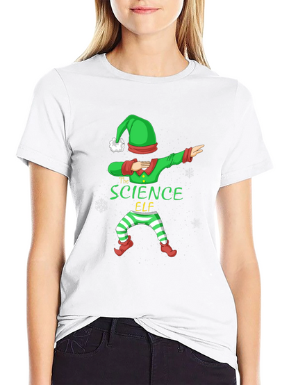 Science Elf Dabbing Christmas T-Shirt