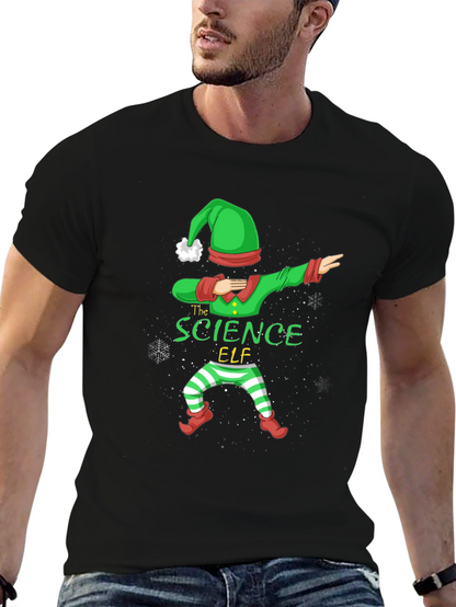 Science Elf Dabbing Christmas T-Shirt
