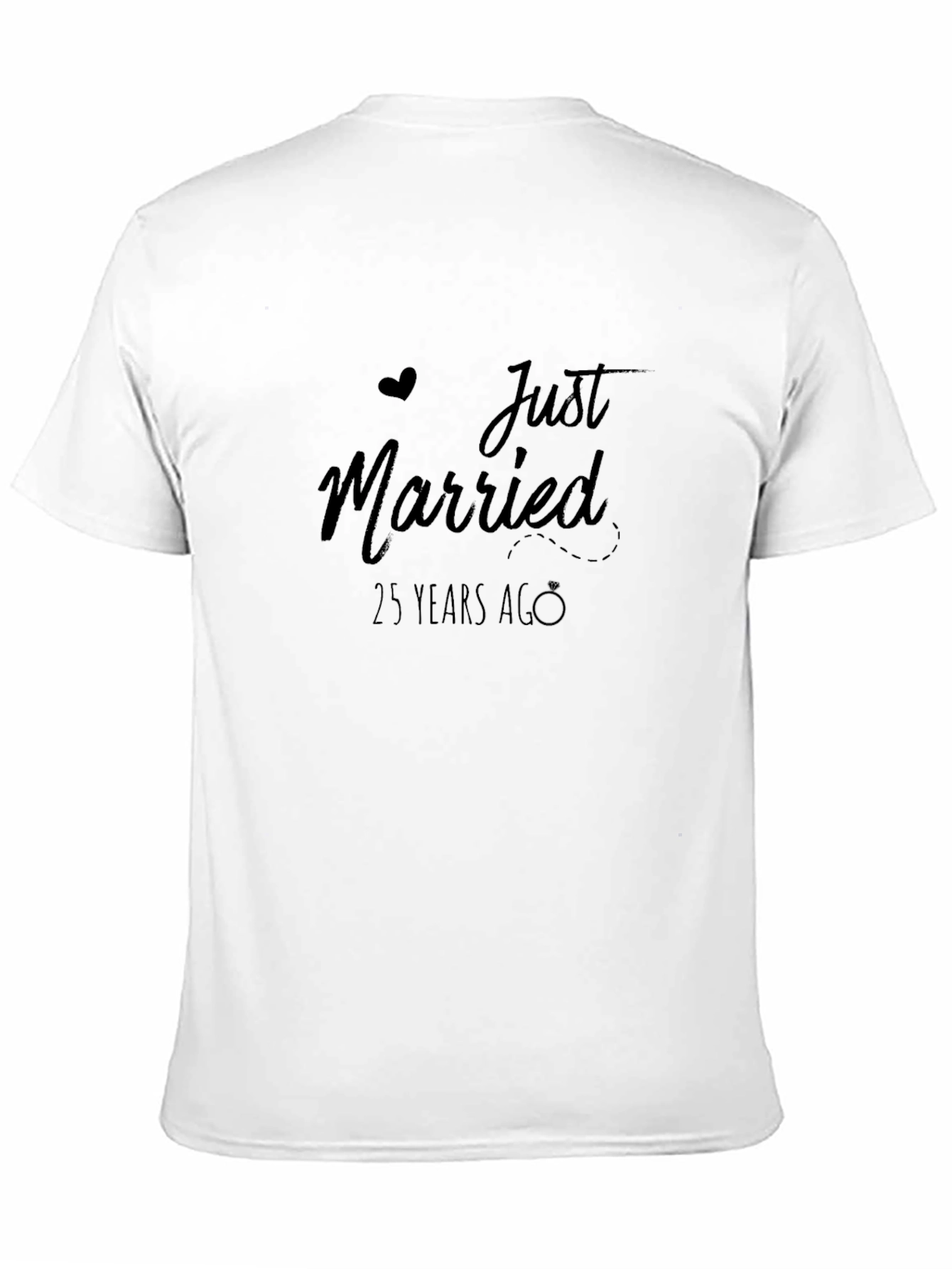 Just Married 25 Years Ago Anniversary T-Shirt