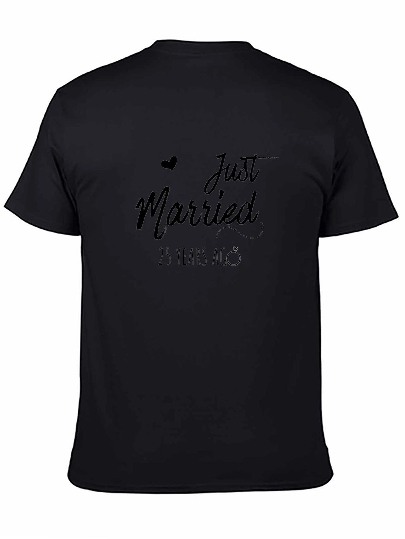 Just Married 25 Years Ago Anniversary T-Shirt