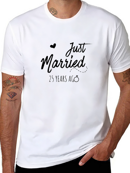 Just Married 25 Years Ago Anniversary T-Shirt
